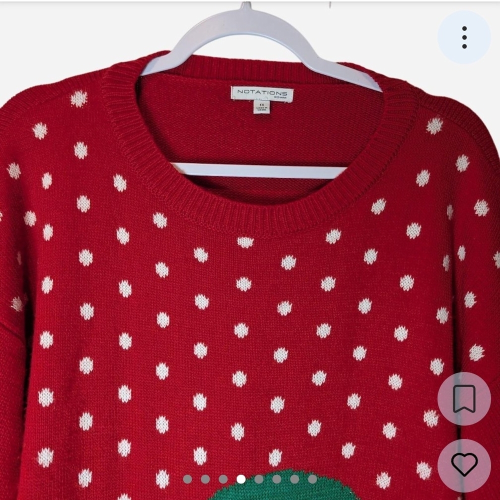 Pre-owned Notations Red Penguin Sweater - Picture 4 of 8